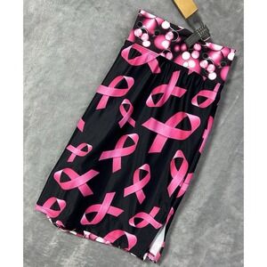 Skort Obsession Women XL Golf Skort Black Cure Breast Cancer NWT